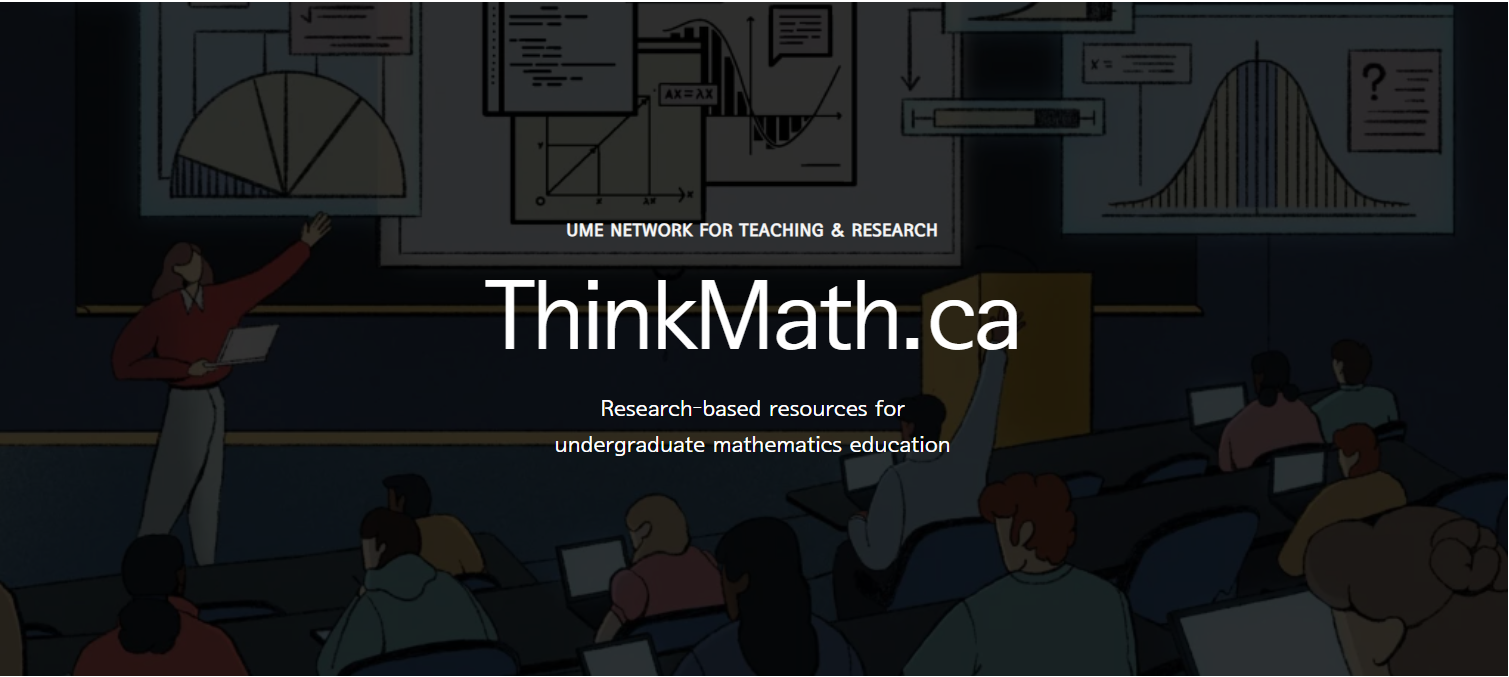Picture of webpage ThinkMath.ca with link